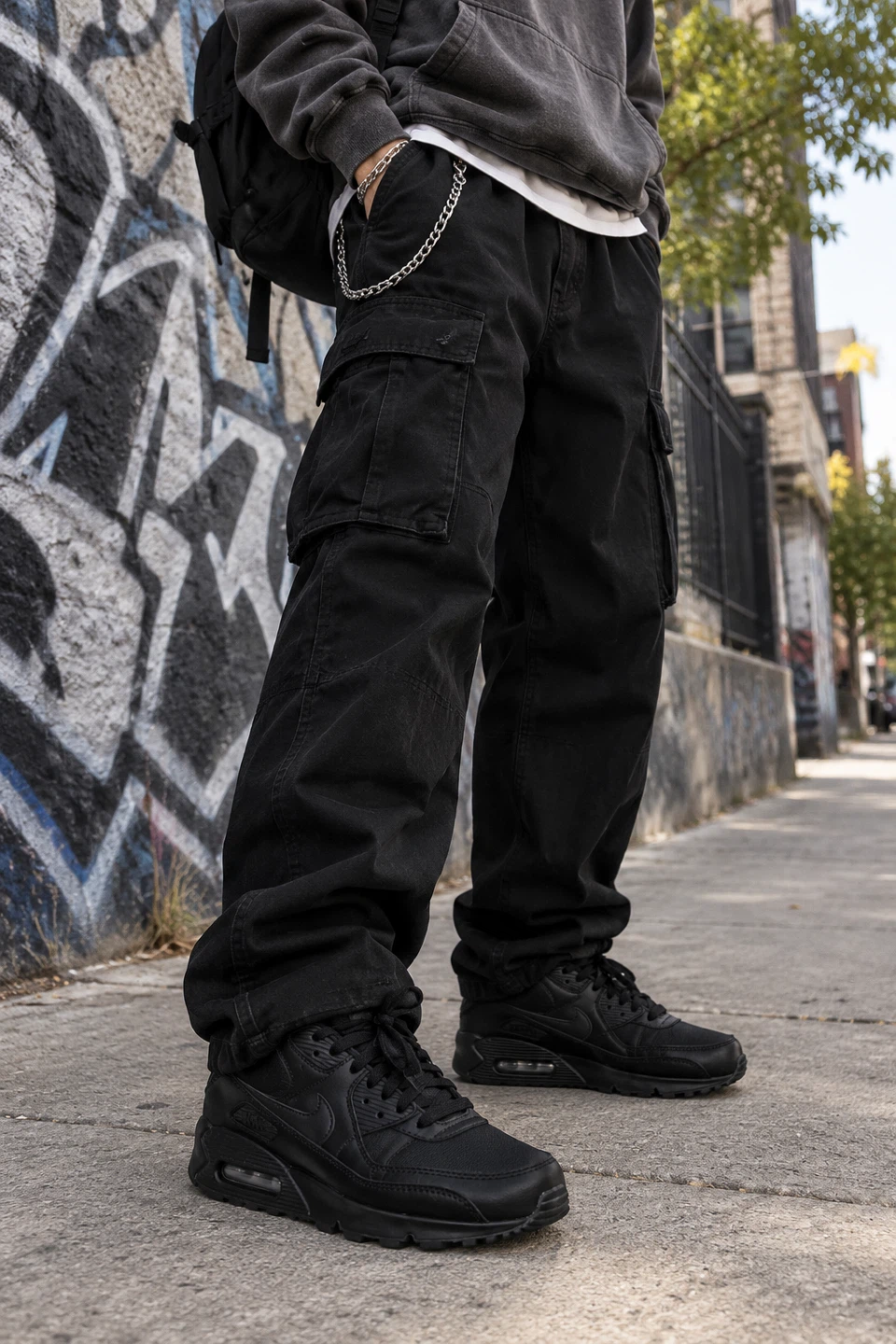 Nike Air Max 90 Triple Black 5.5y us