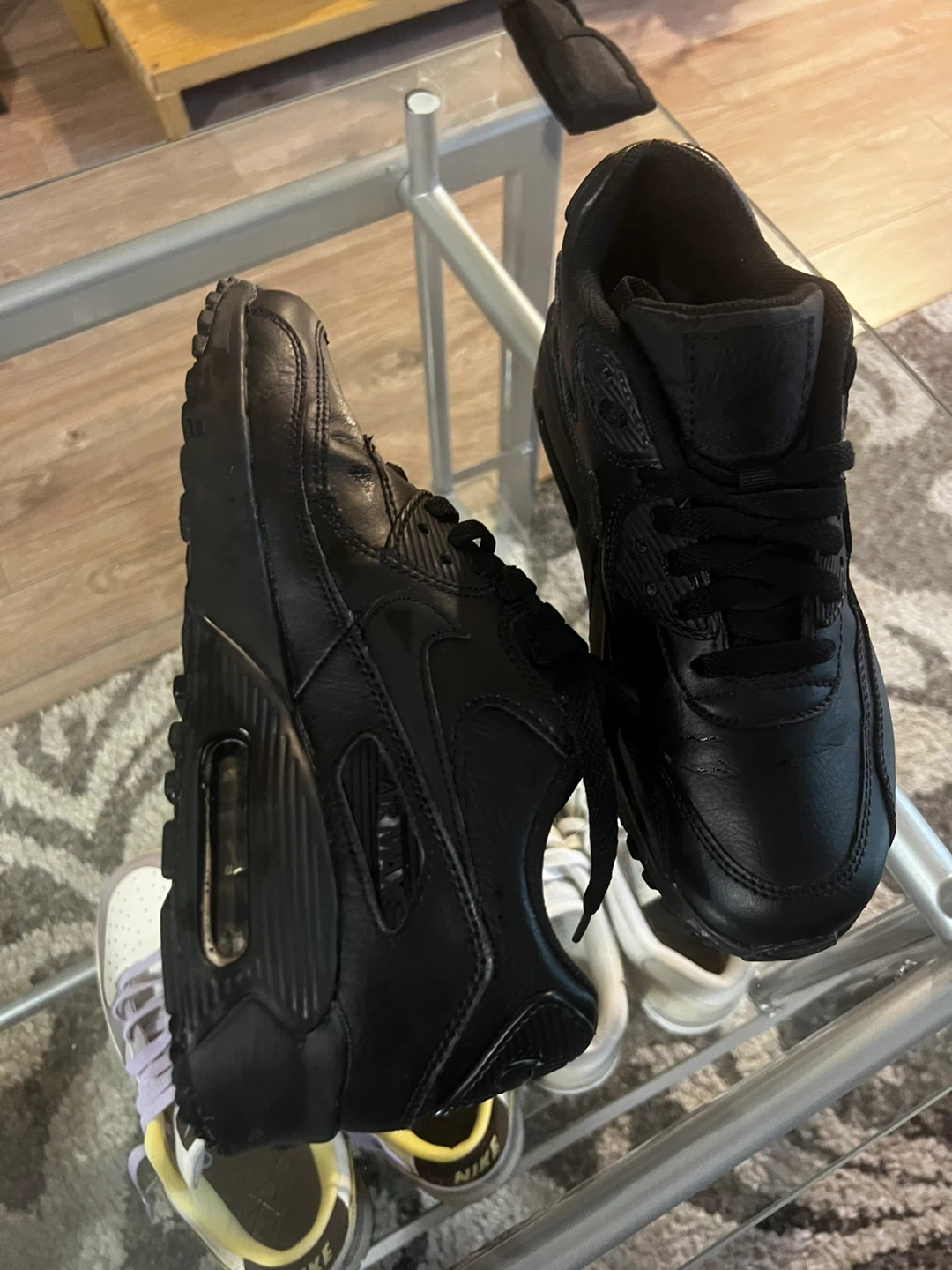 Nike Air Max 90 Triple Black 5.5y us - photo 5