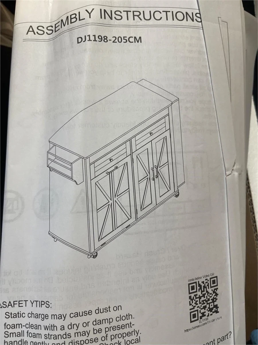 Kitchen Island with Drop Leaf BRAND NEW - photo 2