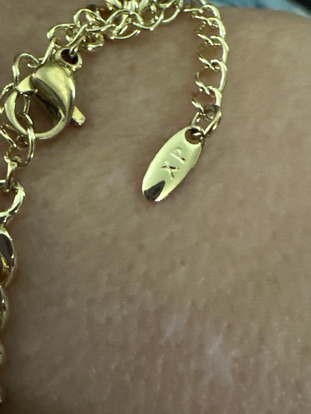 14k Gold laminated Evil Eye Link Bracelet - photo 3