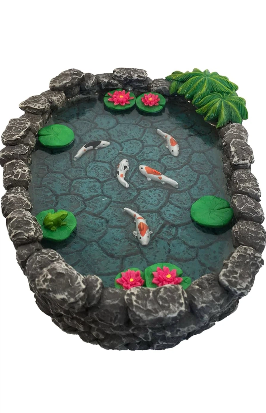 Miniature Koi Pond Figurine