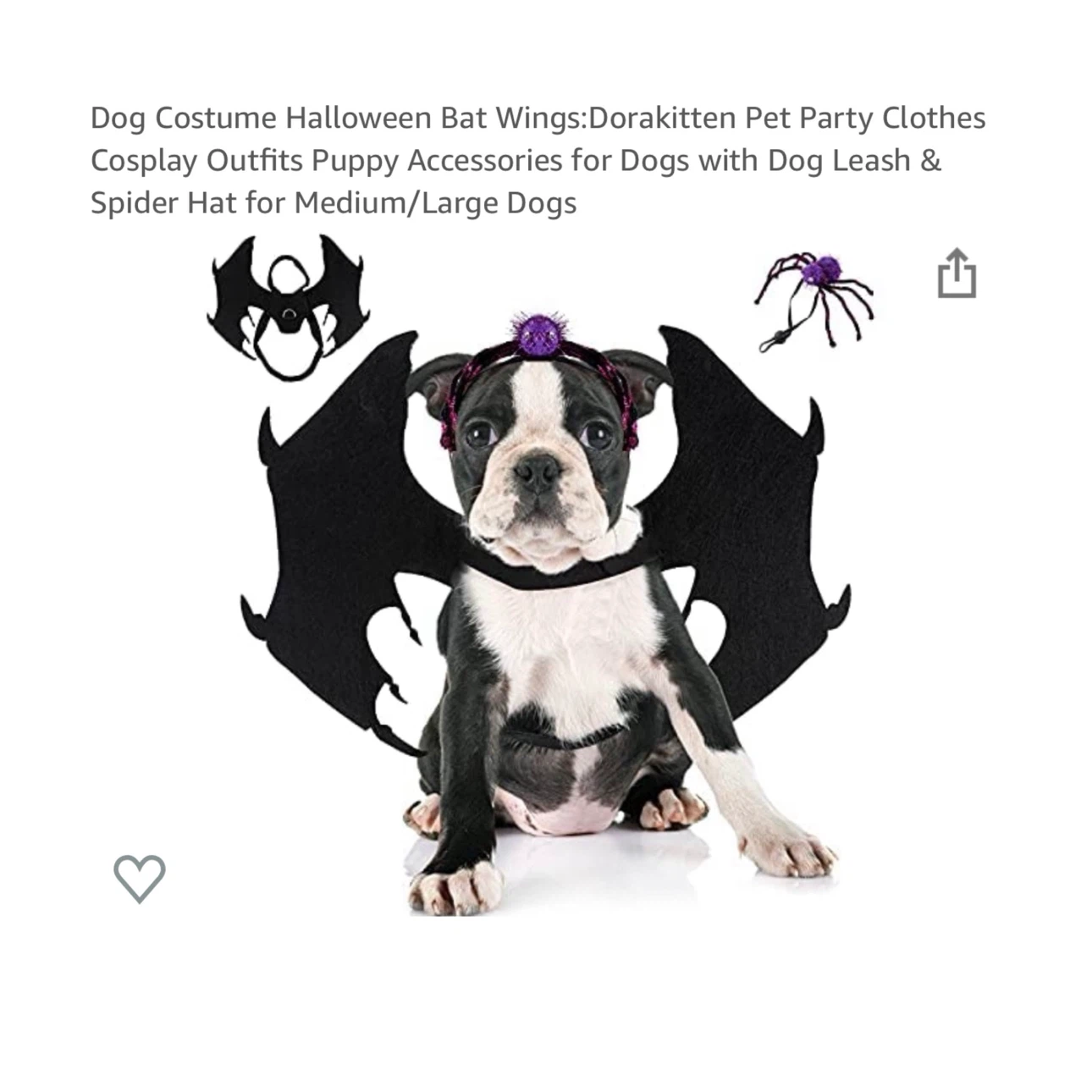 Brand new Dog Costume Halloween Bat Wings