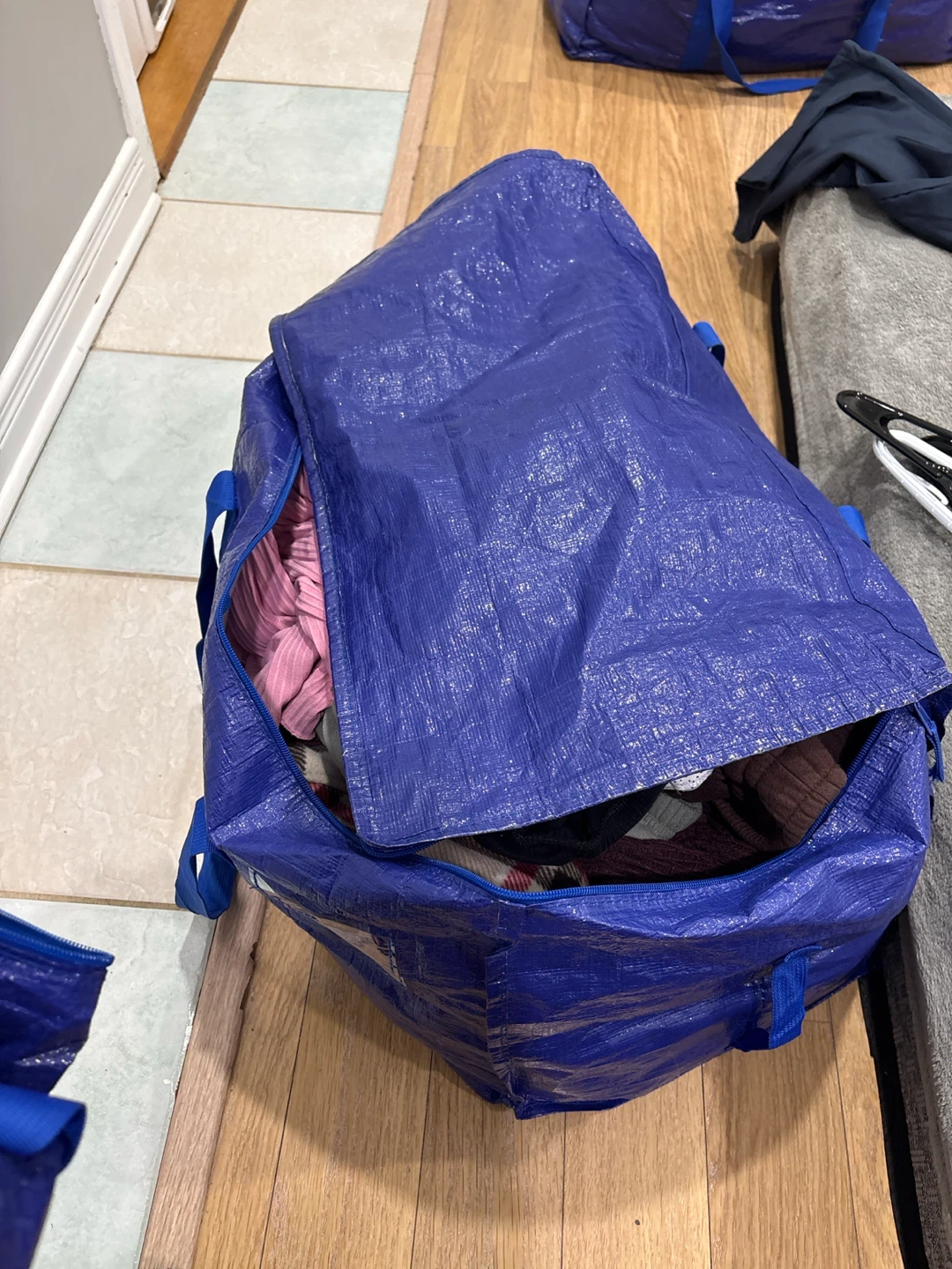 Large Blue Reusable Storage Bag