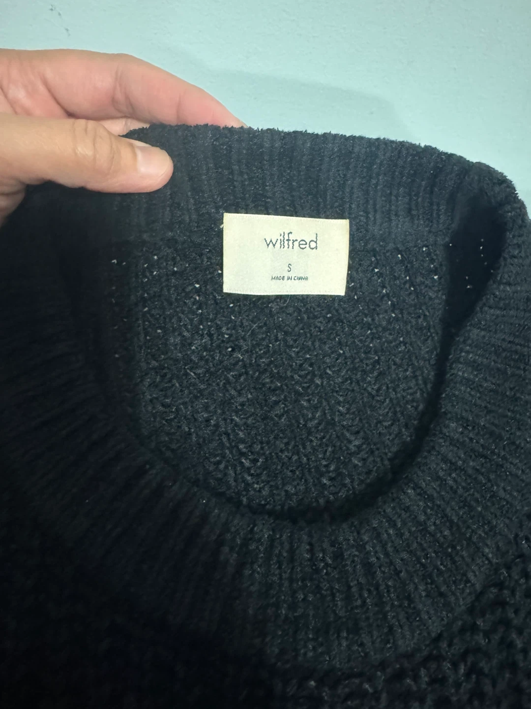 Wilfred black knit sweater