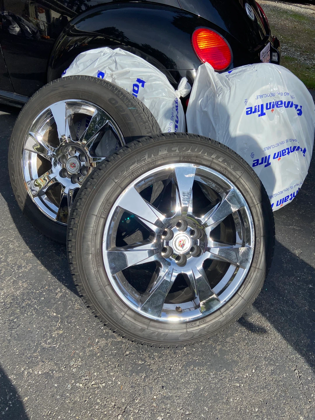 Cadillac 20-inch Chrome Rims and Toyo Tires Set