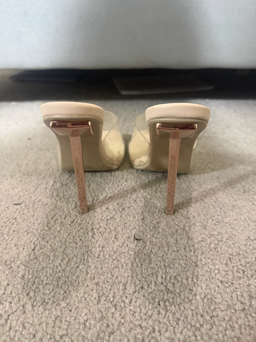 Clear square toe heels - photo 3