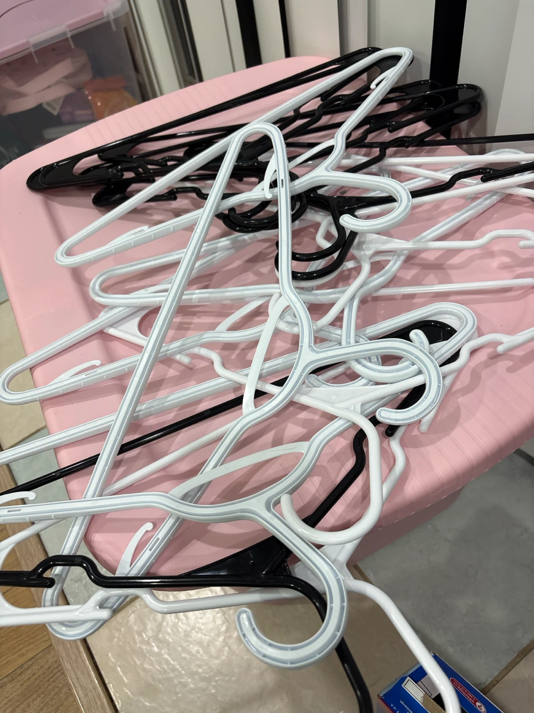 Assorted Plastic Clothes Hangers