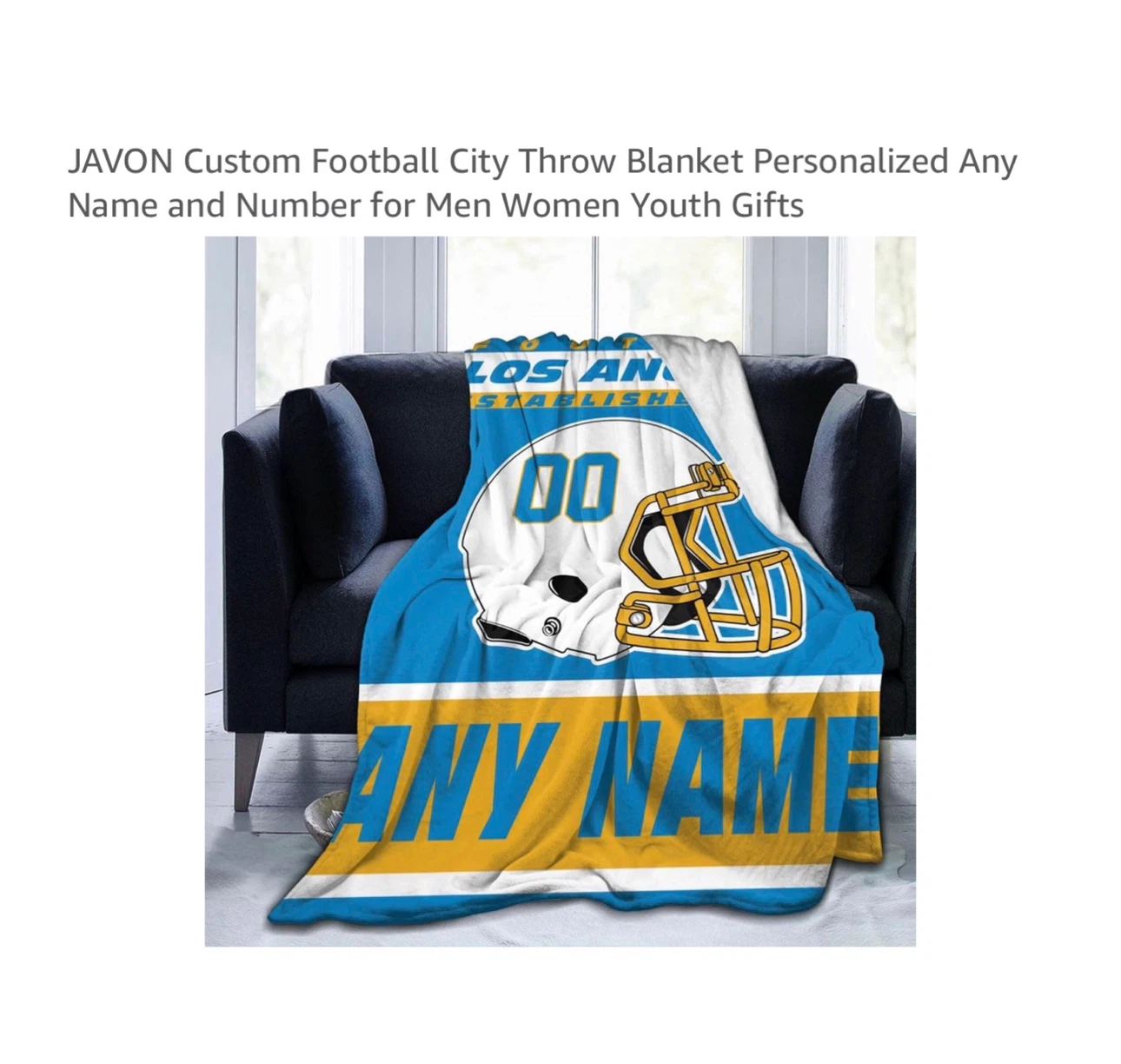 Brand new 80”x60” Football City Throw Blanket
