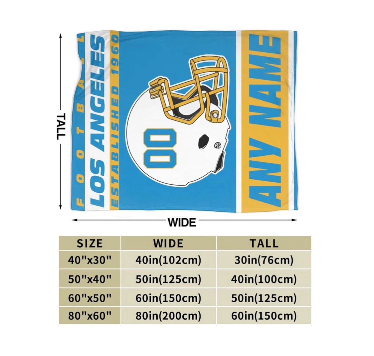 Brand new 80”x60” Football City Throw Blanket - photo 3