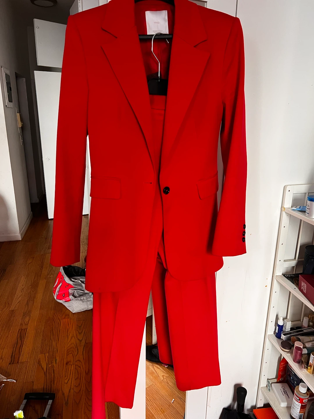 Mango Red Blazer and Pant Set