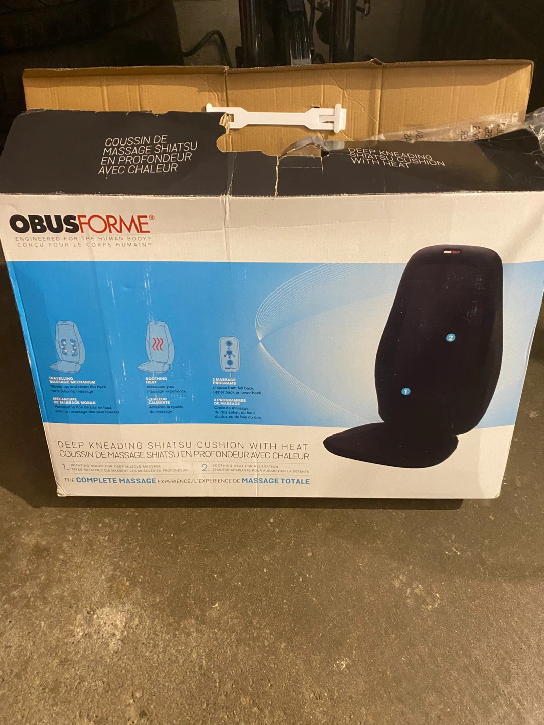 ObusForme Deep Kneading Shiatsu Cushion with Heat
