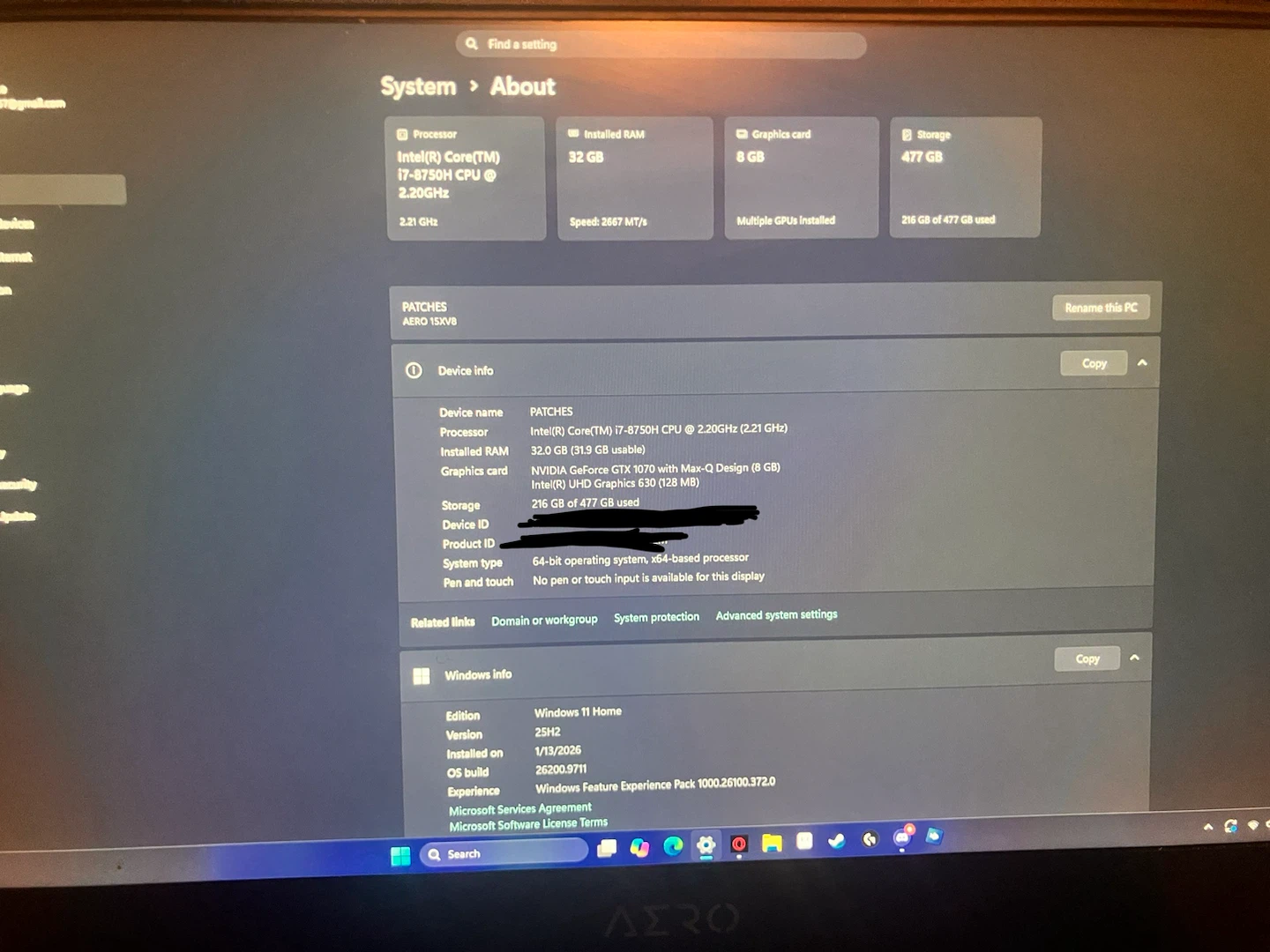 Gigabyte Aero 15XV8 Laptop - photo 2