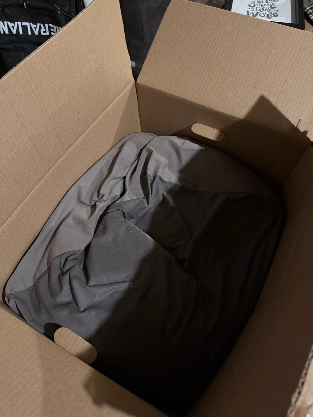 Muji Grey bean bag chair