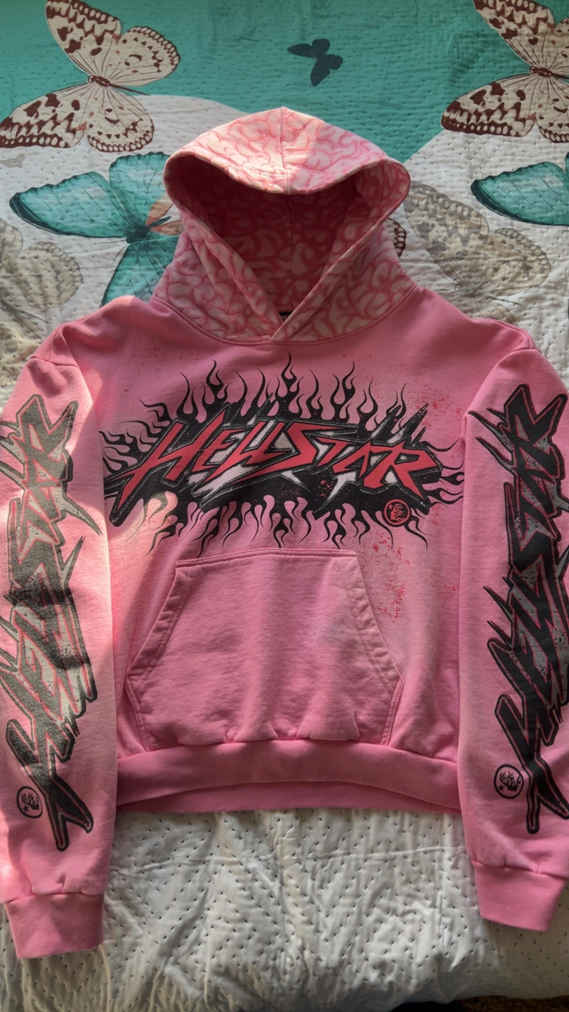 Pink hellstar brain hoodie