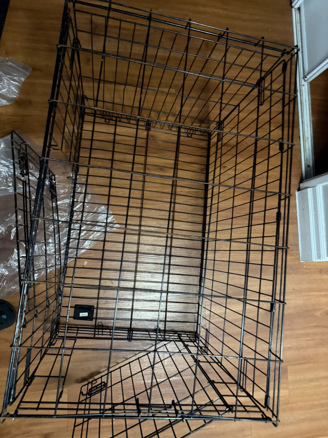 Large Black Metal Dog Crate - photo 4