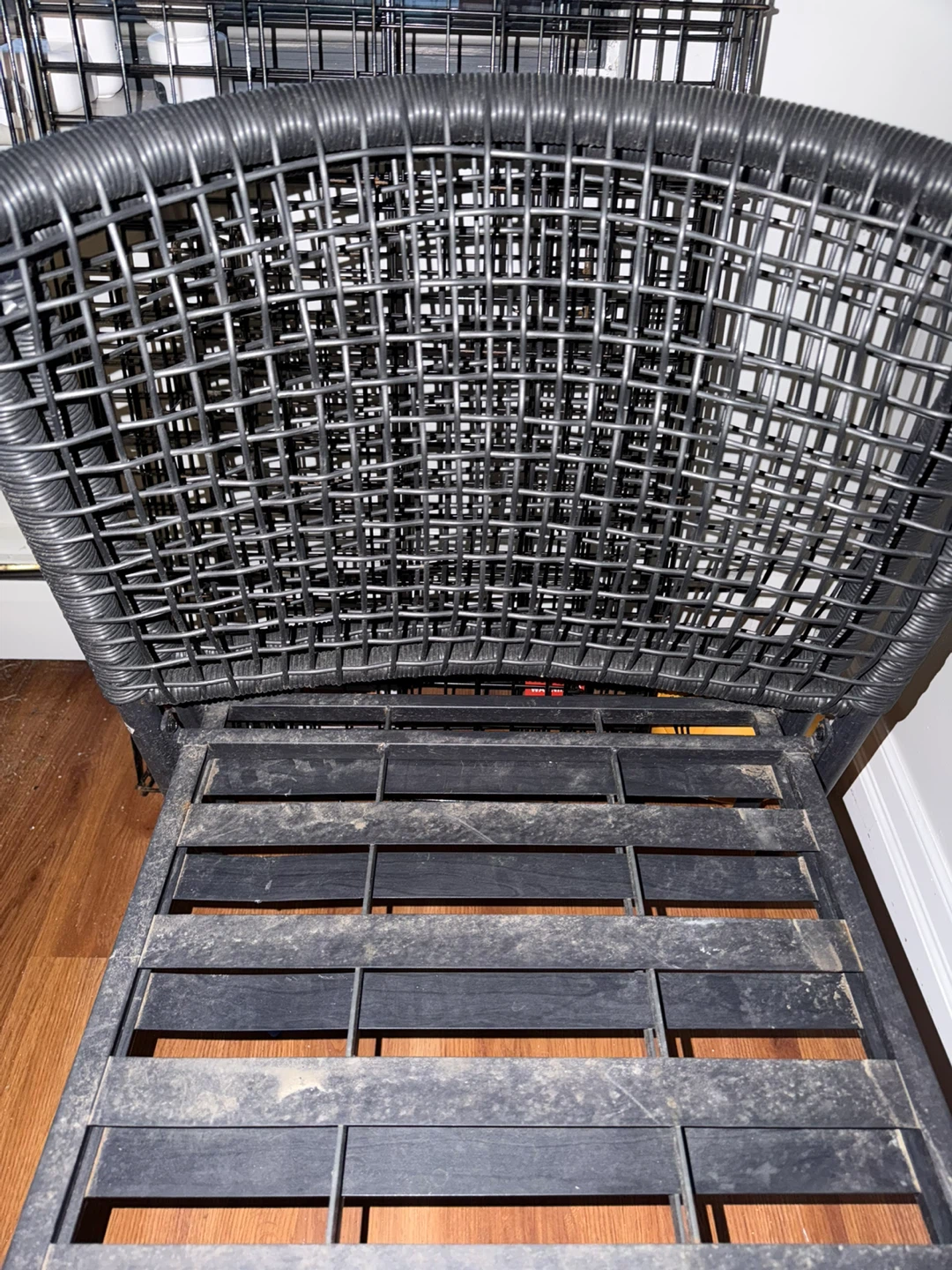 Black Woven Outdoor Chair