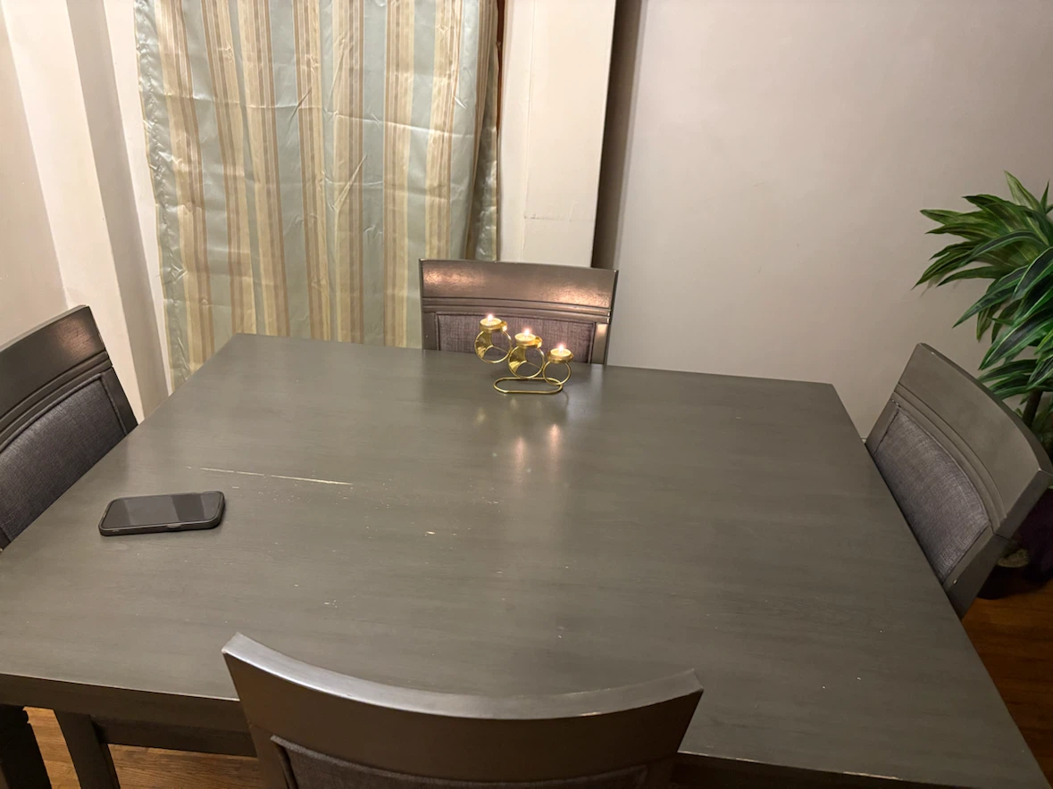 Grey Dining Set with 4 Chairs - photo 3