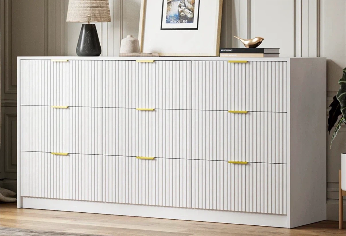 White 9-Drawer Dresser (63" x 31.5")