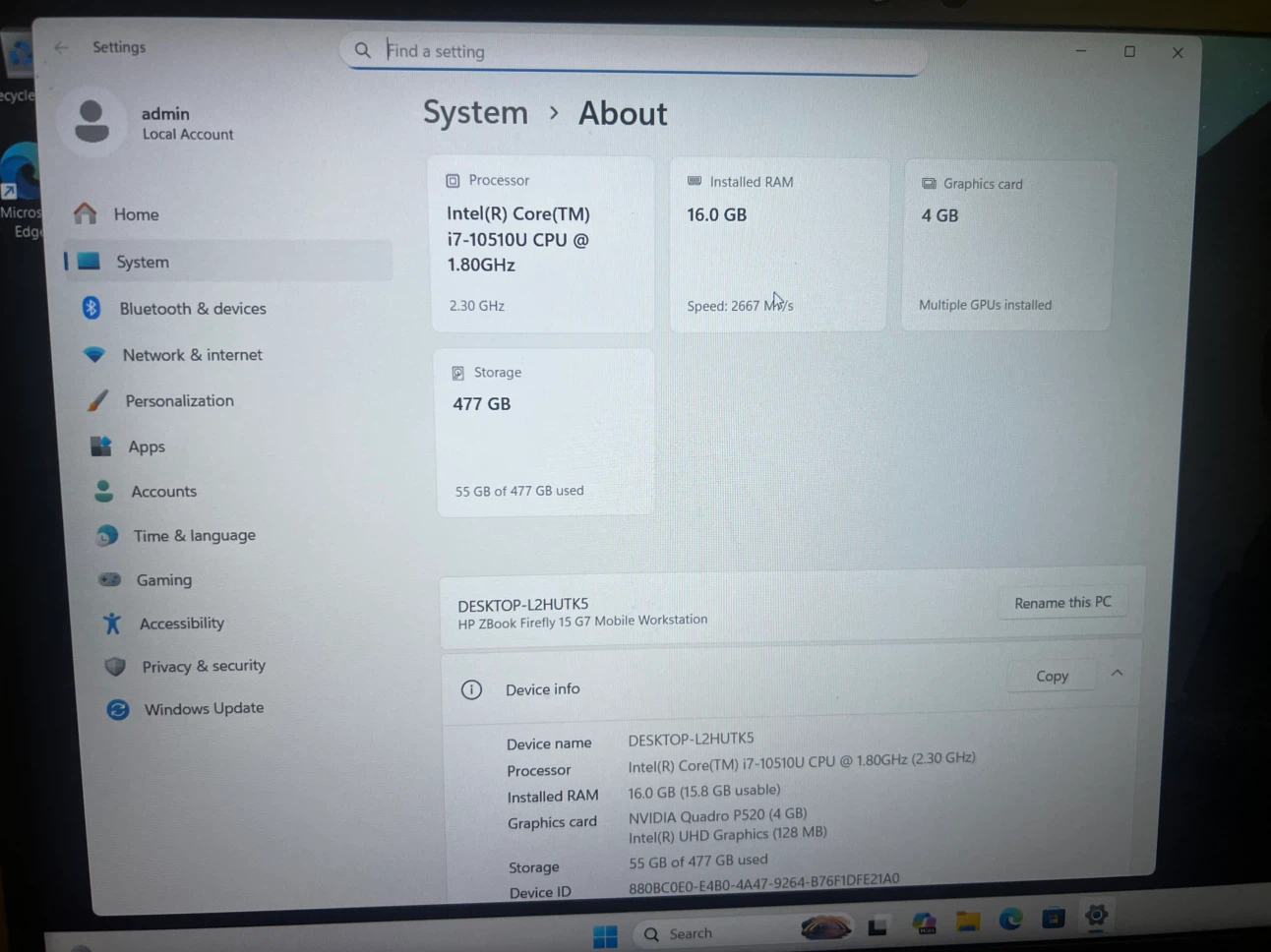 HP ZBook Firefly 15 G7 Mobile Workstation - photo 3