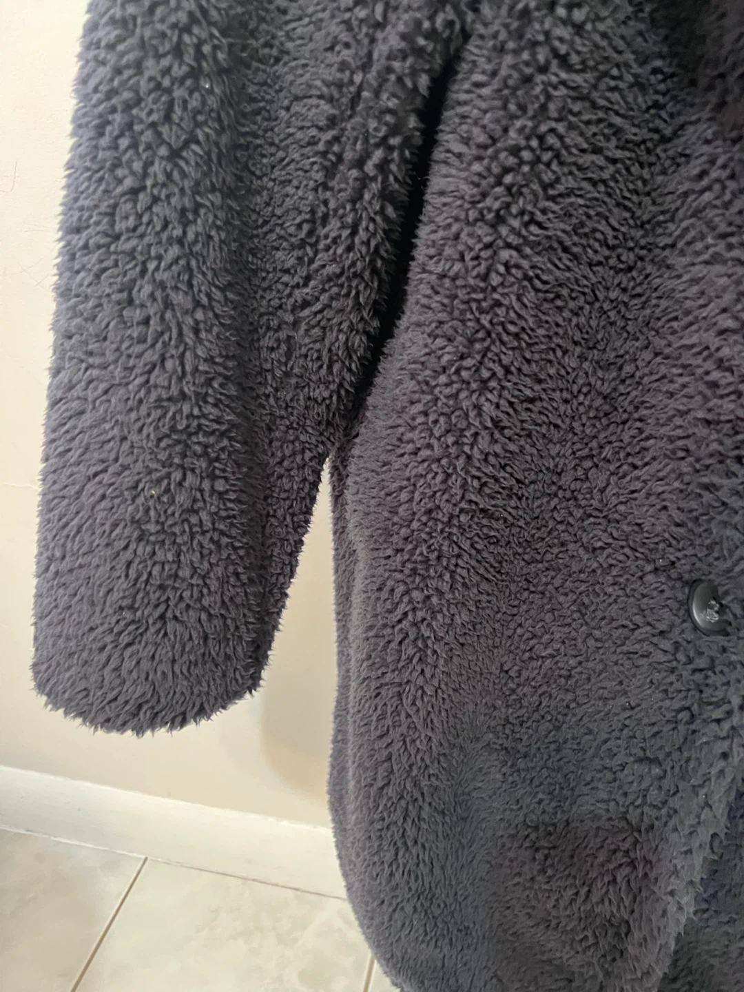 🖤 UNIQLO Women’s Black Teddy Sherpa Coat – Size Large - photo 3