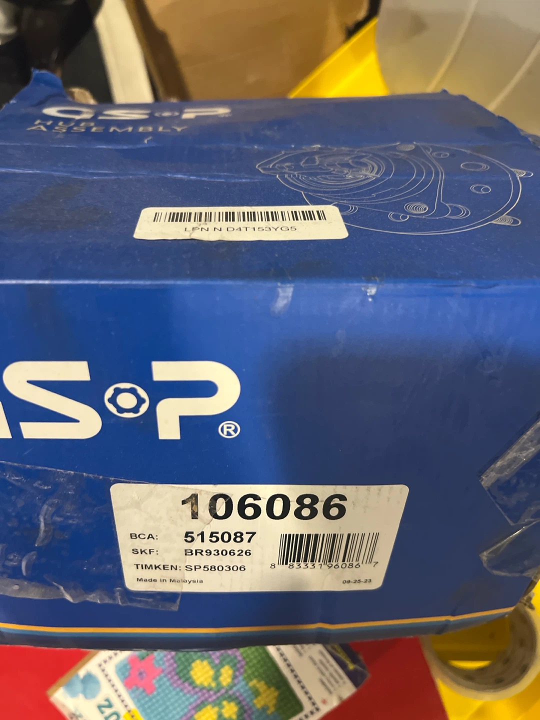 GSP 106086 Wheel Hub Assembly
