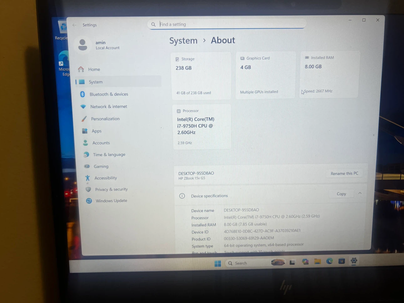 HP ZBook 15v G5 Laptop - photo 2