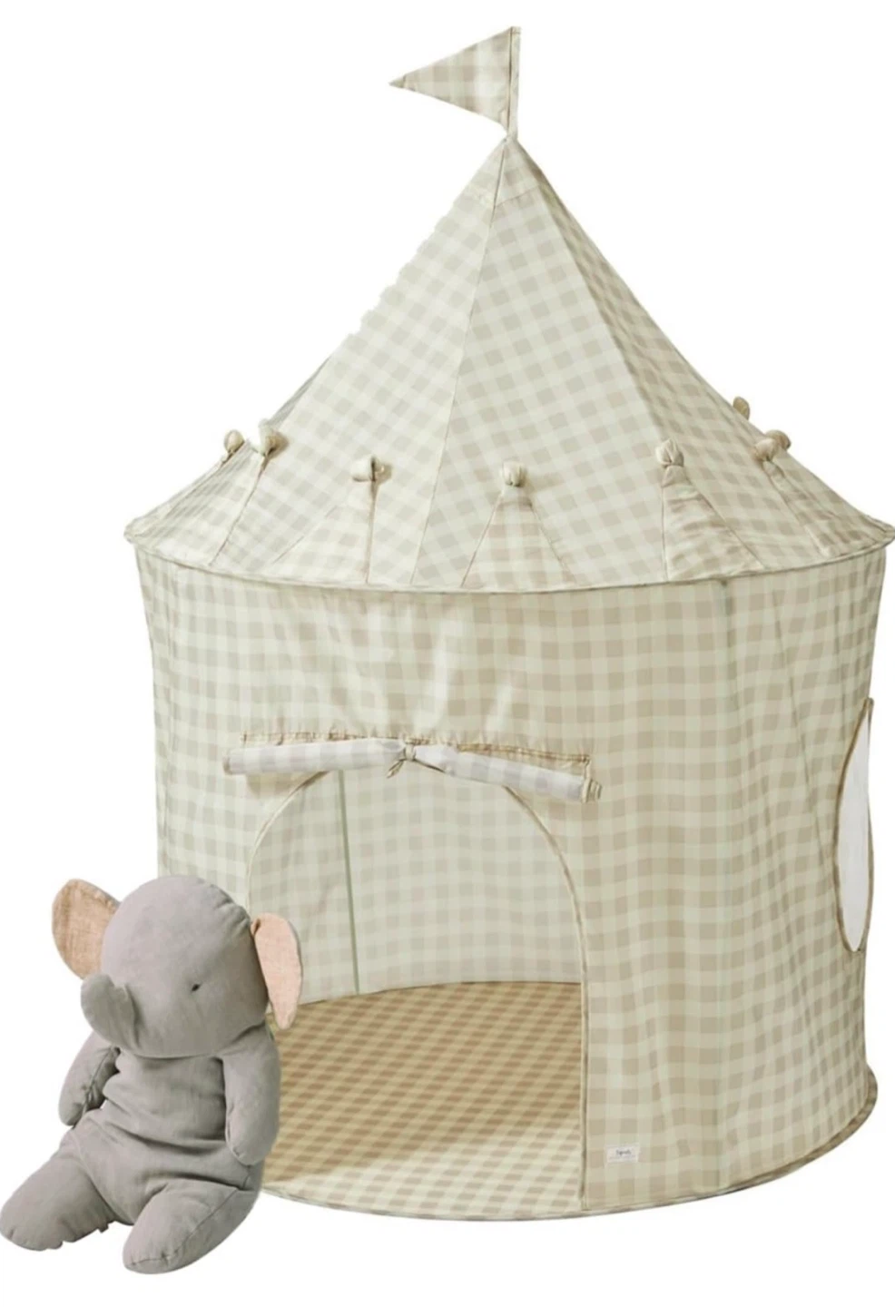 3 Sprouts Children’s Play Tent – Gingham Beige –New in Box - photo 4