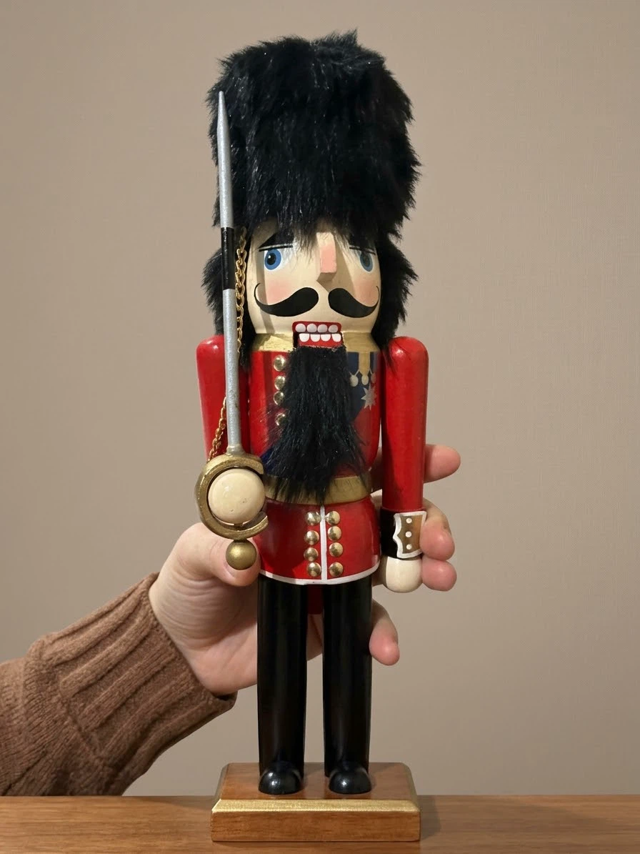 14" Vintage Wooden Royal Guard Nutcracker Christmas Decor⁠ - photo 5