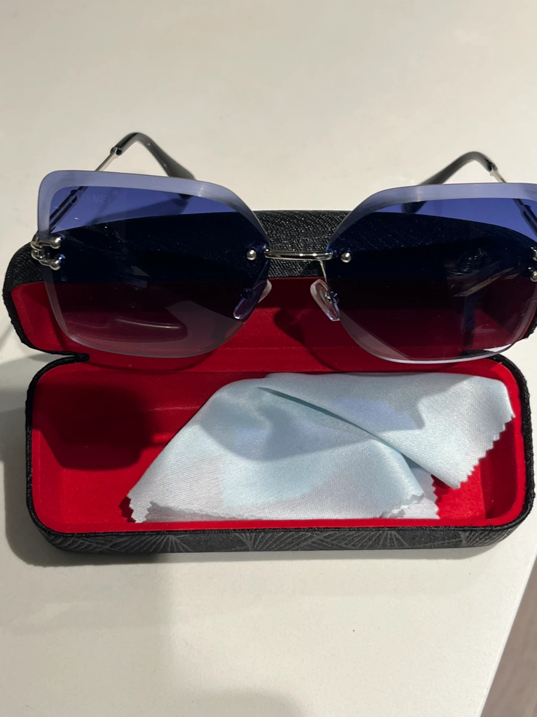 Chanel Rimless Sunglasses Blue Gradient - photo 3