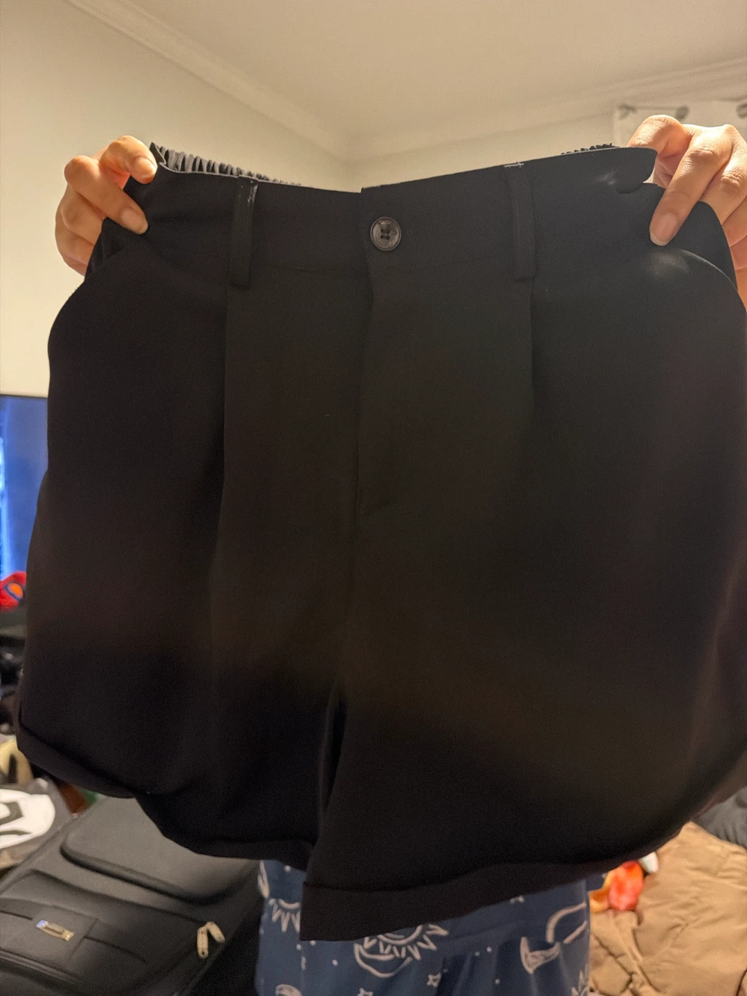 Black Tailored Shorts