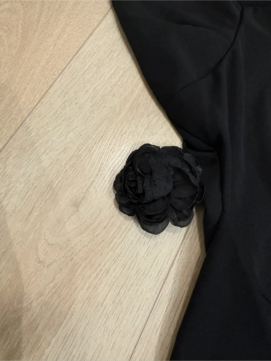 Black halter maxi dress with floral detail - photo 4