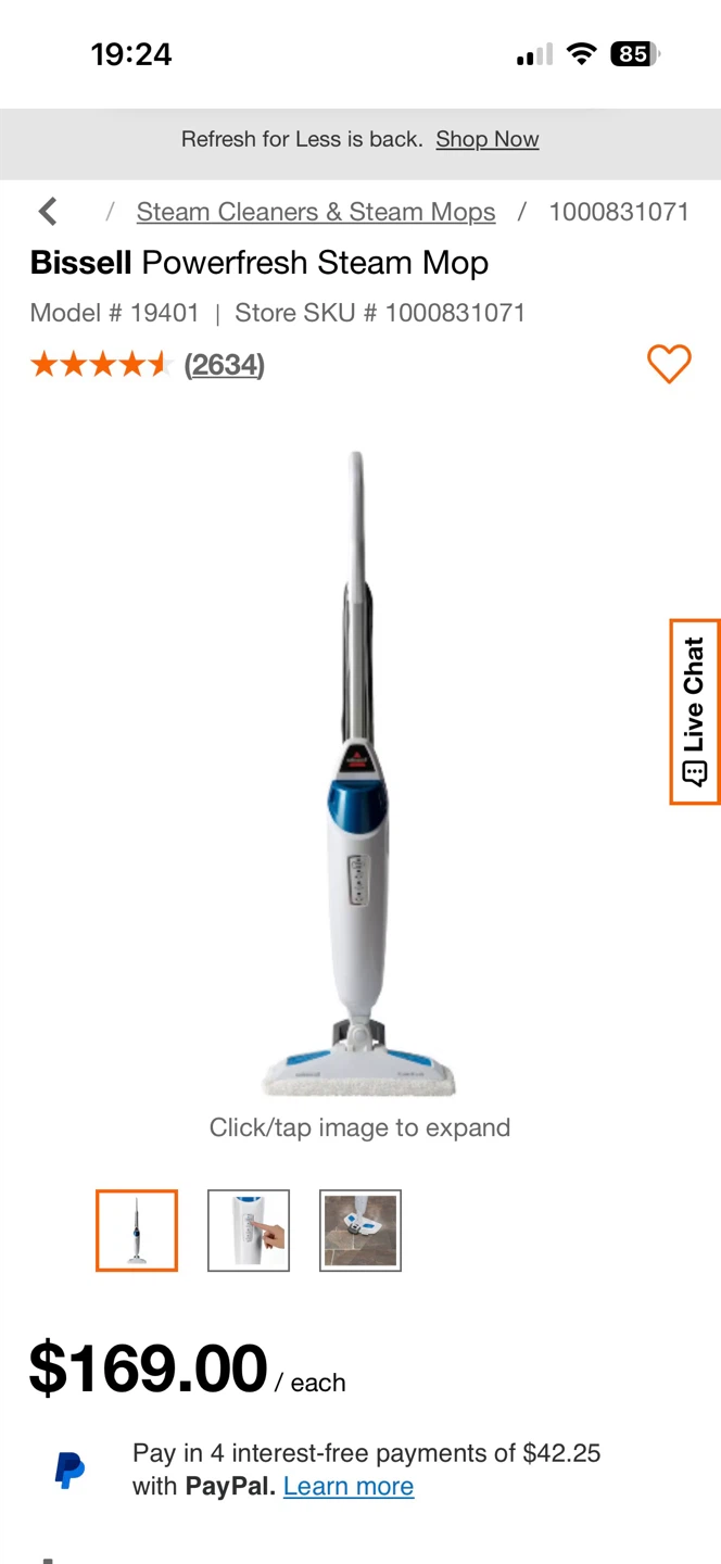 Bissell PowerFresh Steam Mop 19401 - photo 4