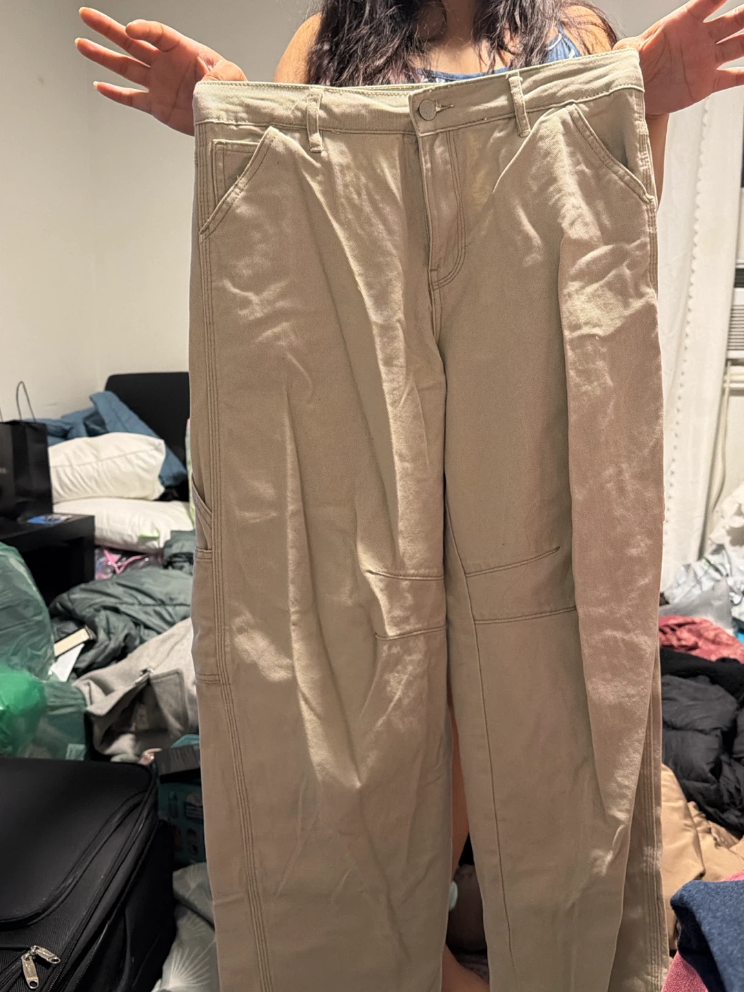 Beige Utility Pants