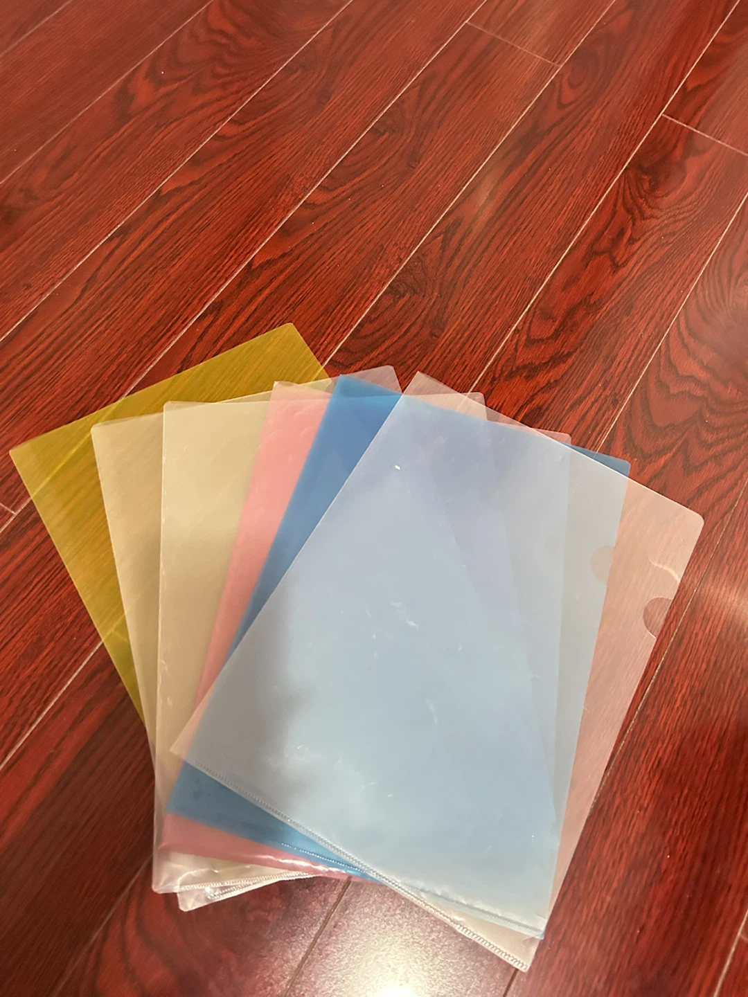 Set of 6 Plastic Document Folders