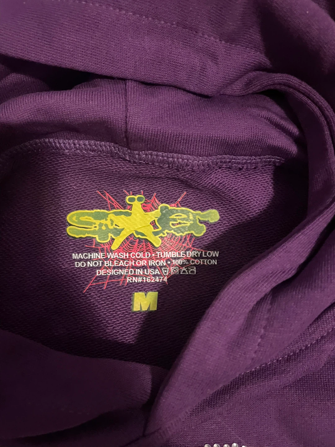 Sp5der Purple Spider Web Hoodie - photo 3