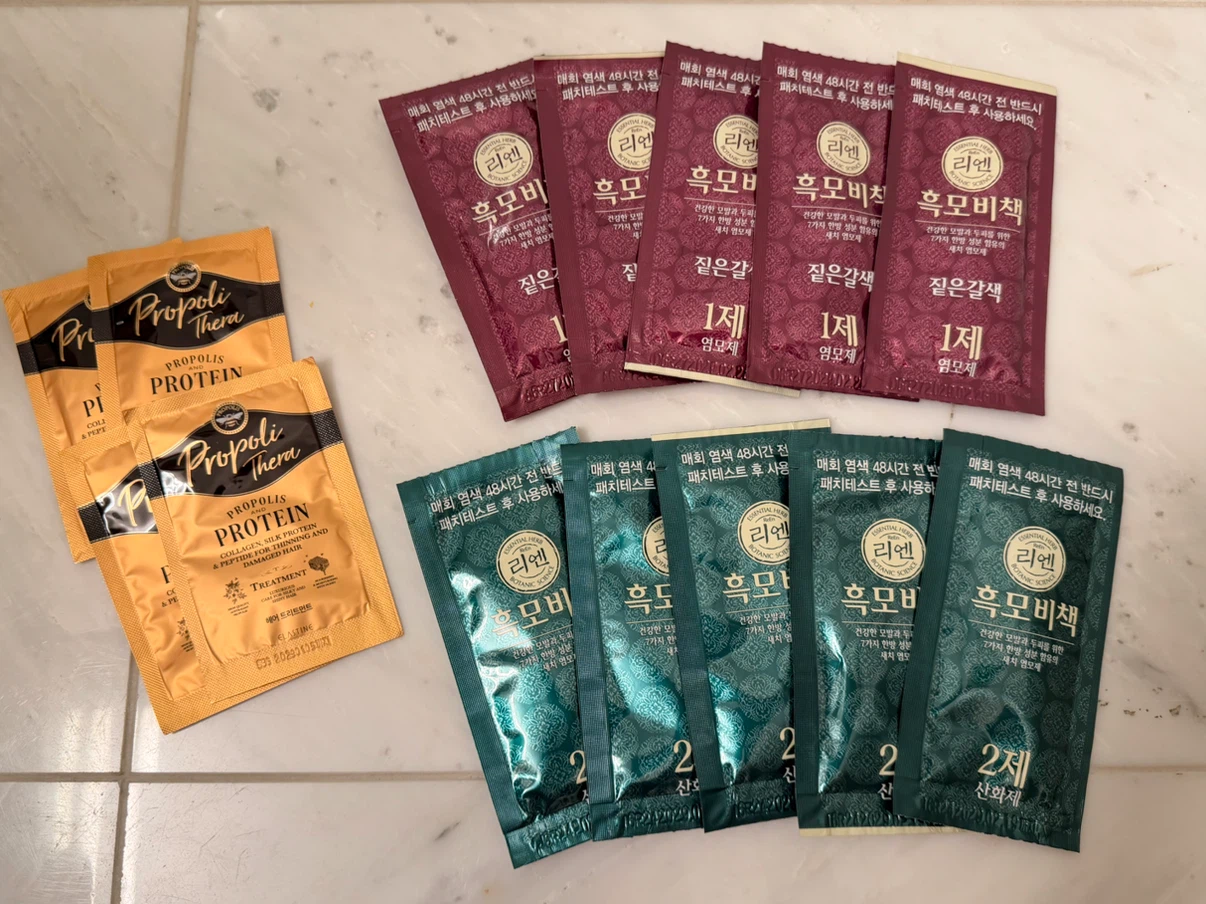 Title: Korean Ryo Grey Hair Dye – 5 Sets + 3 Hair Treatments