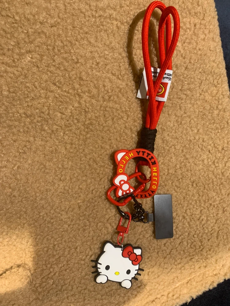 Hello Kitty Phone  Lanyard Keychain