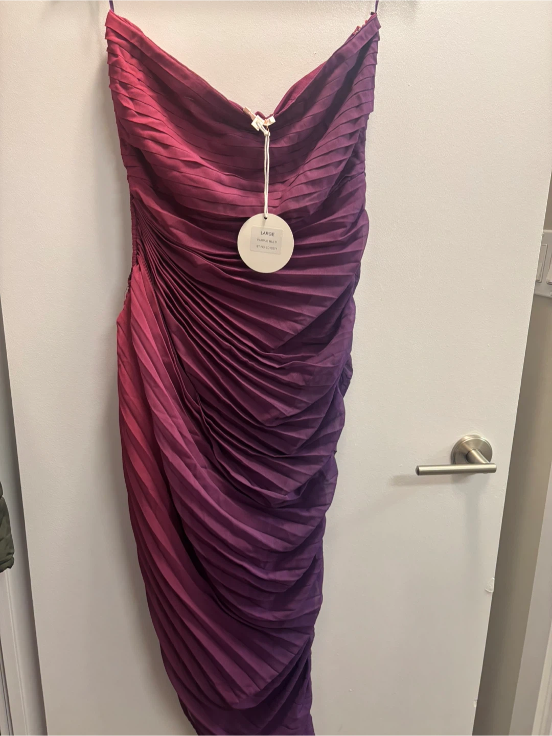 Strapless Ombre Pleated Dress - photo 2