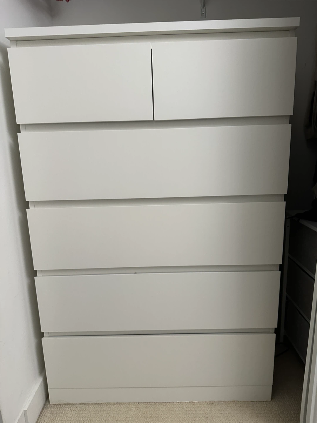 IKEA STORKLINTA 6-drawer chest, white