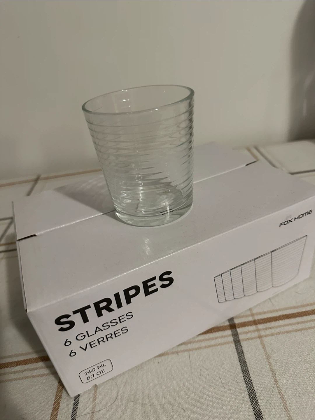 Brand New Fox Home Stripes Glass Set - photo 2
