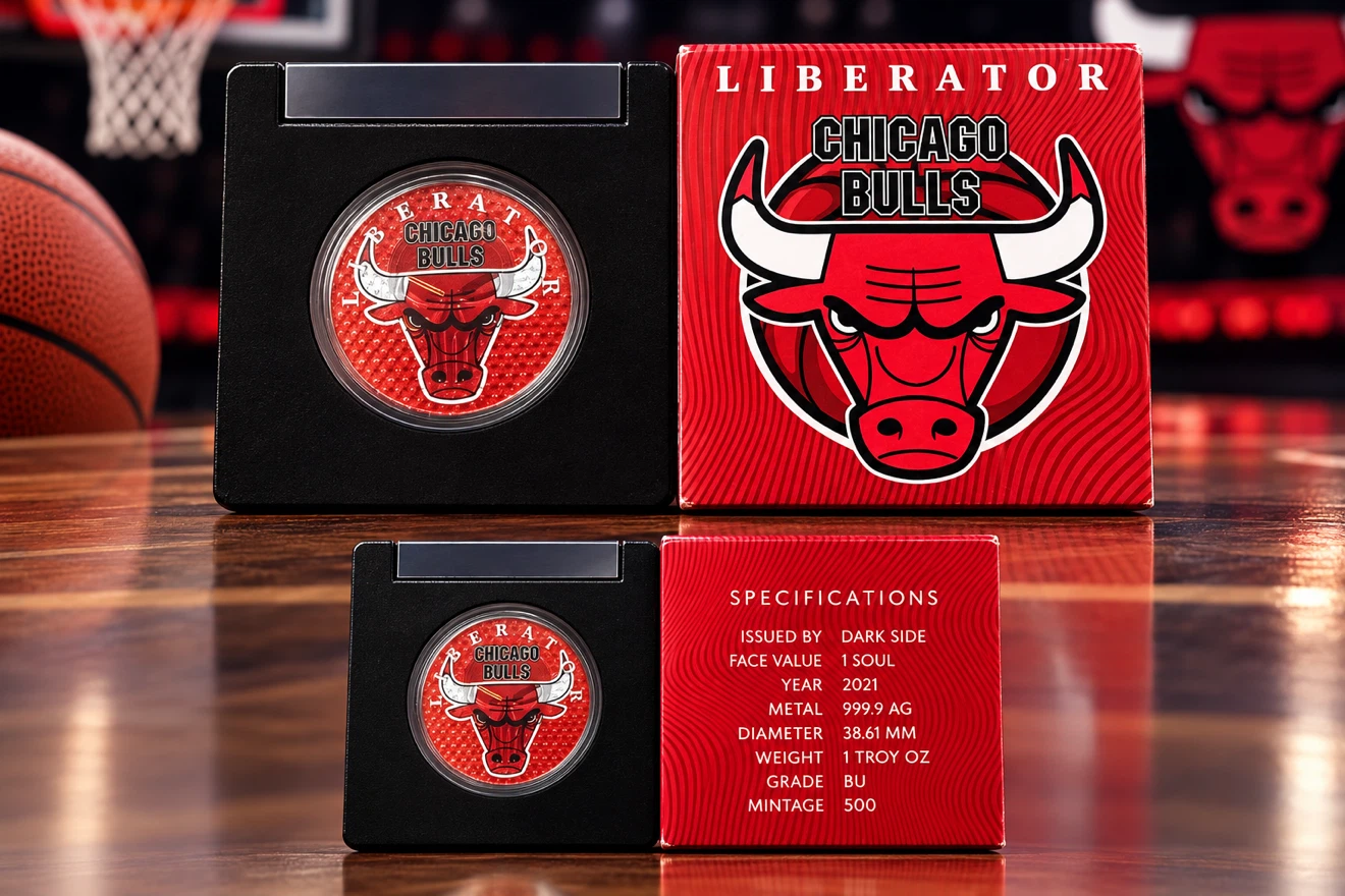 2021 Chicago Bulls Liberator Silver Coin