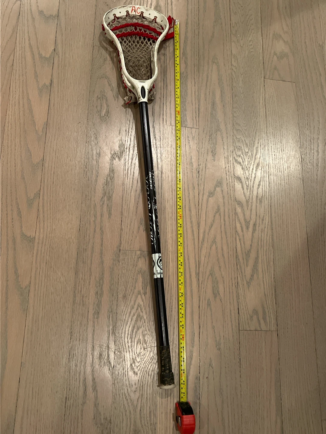 Men's/Boys Lacrosse Stick Black Shaft/White Head