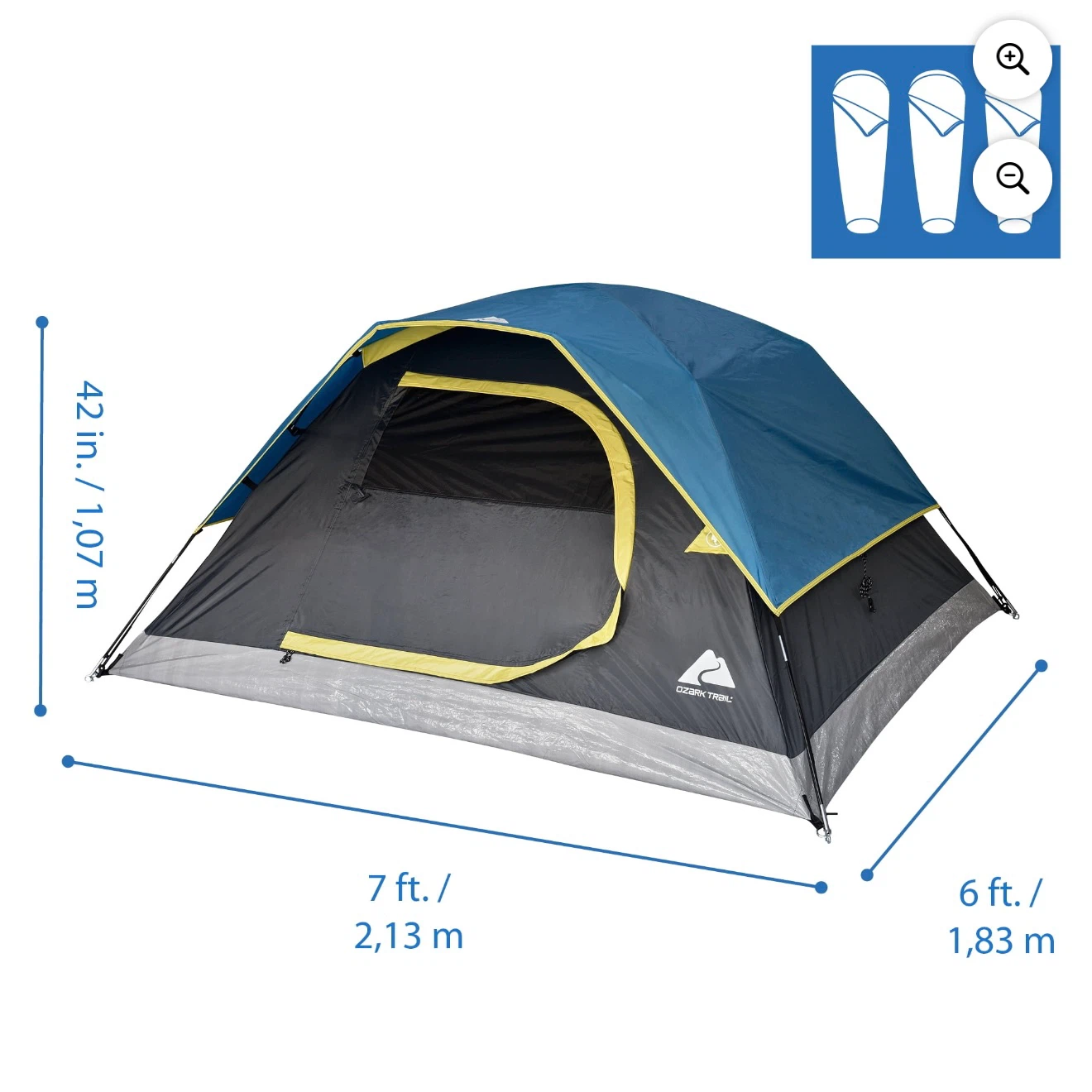 3 person Dome Tent (Ideal for camping or backpacking) - photo 2