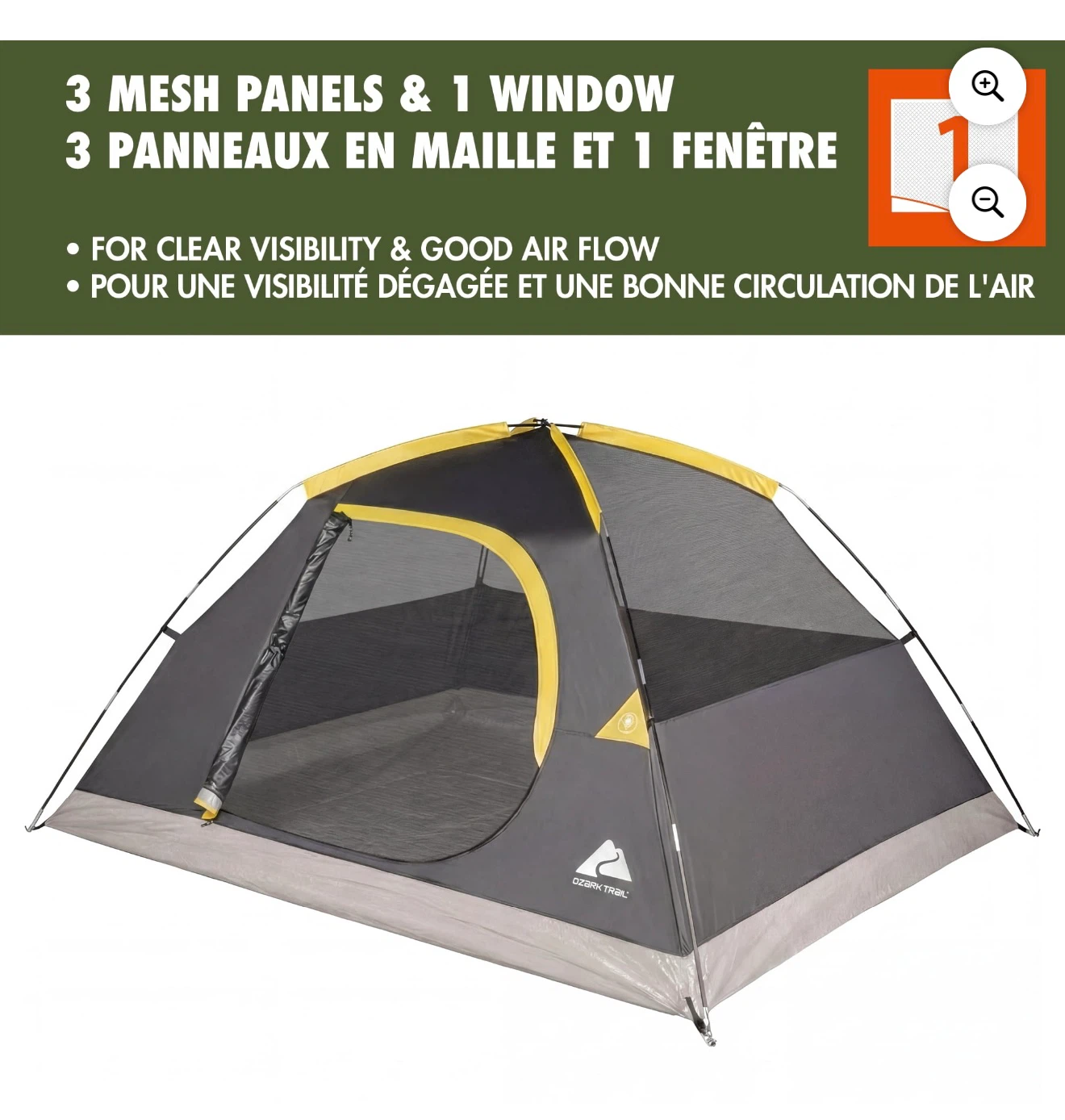 3 person Dome Tent (Ideal for camping or backpacking) - photo 3
