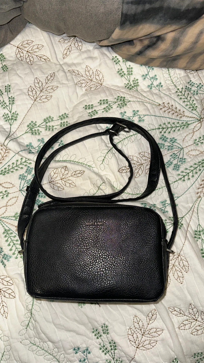 Black Matt & Nat Crossbody Bag