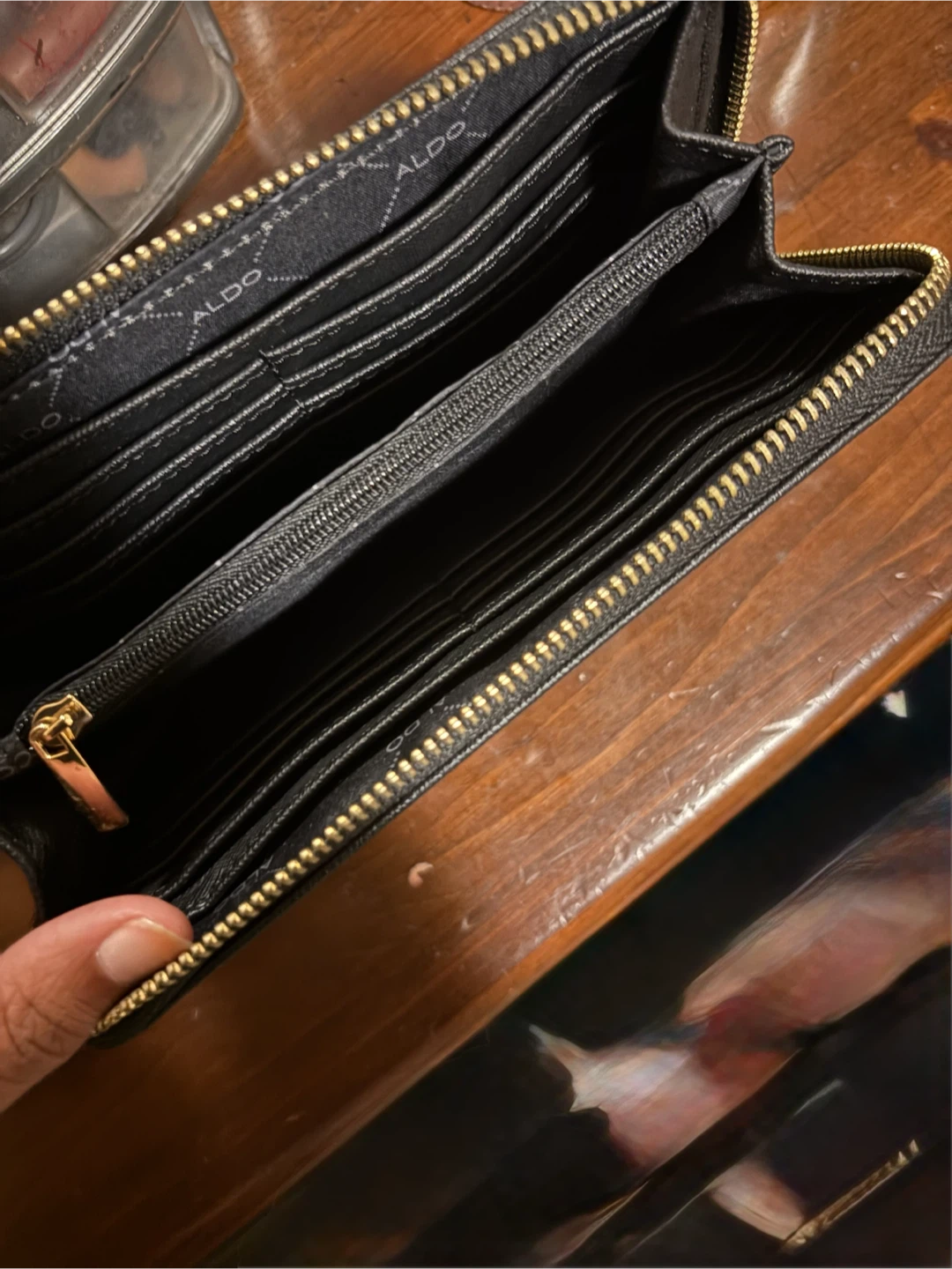 ALDO Black Zip-Around Wallet - photo 3
