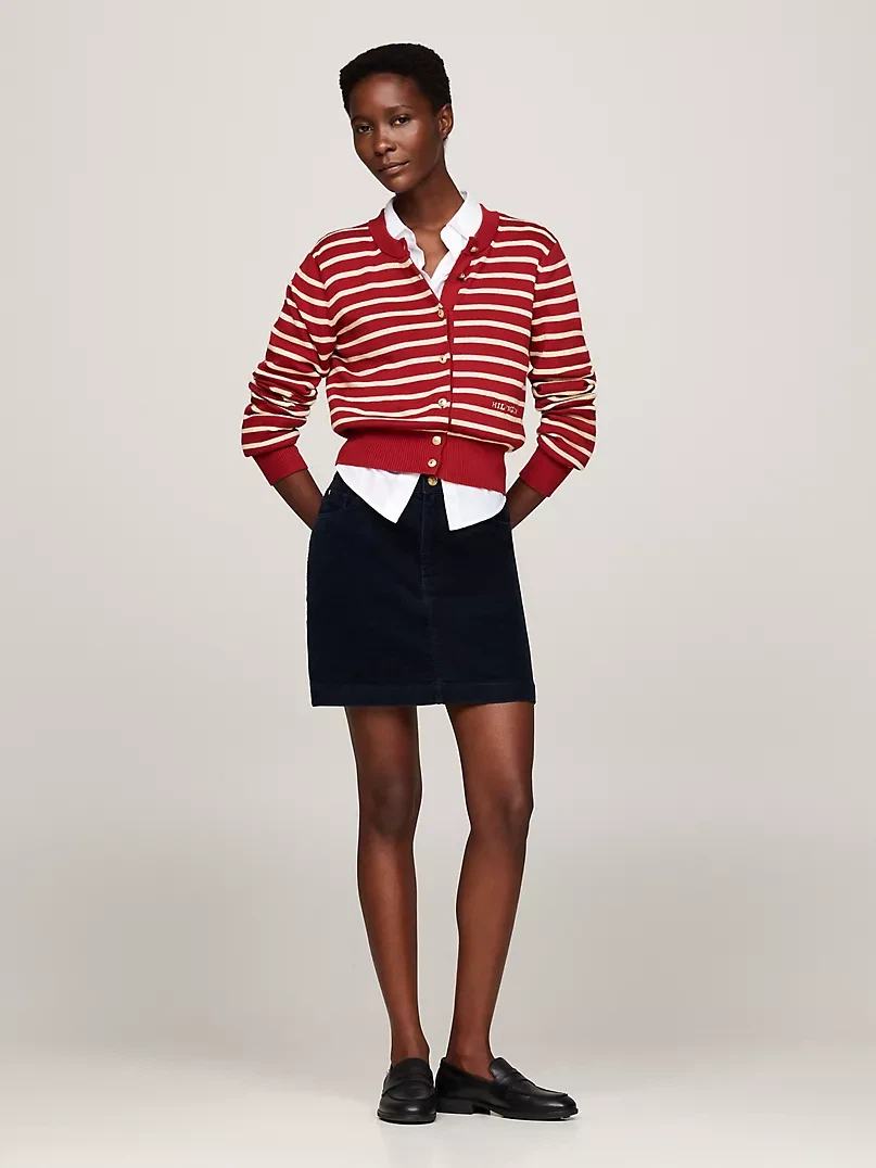 Tommy Hilfiger Navy Corduroy Skirt