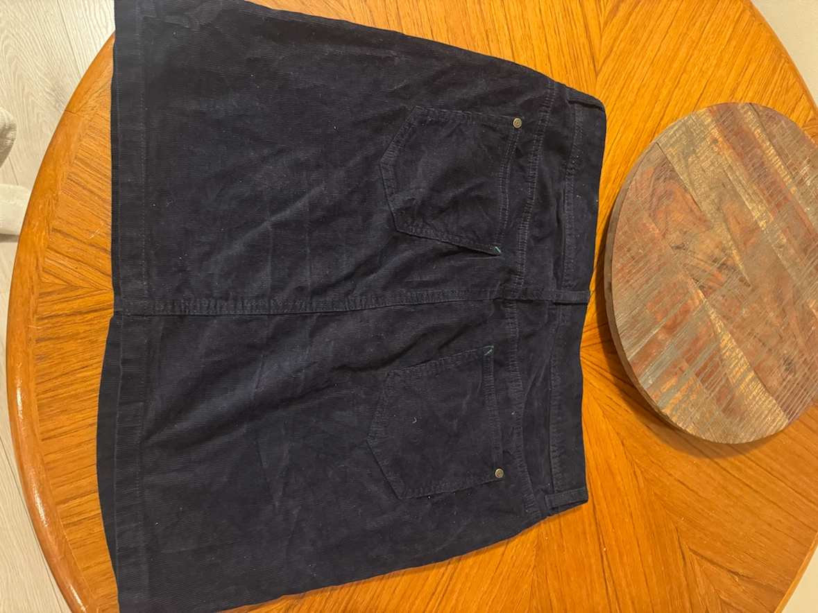 Tommy Hilfiger Navy Corduroy Skirt - photo 5
