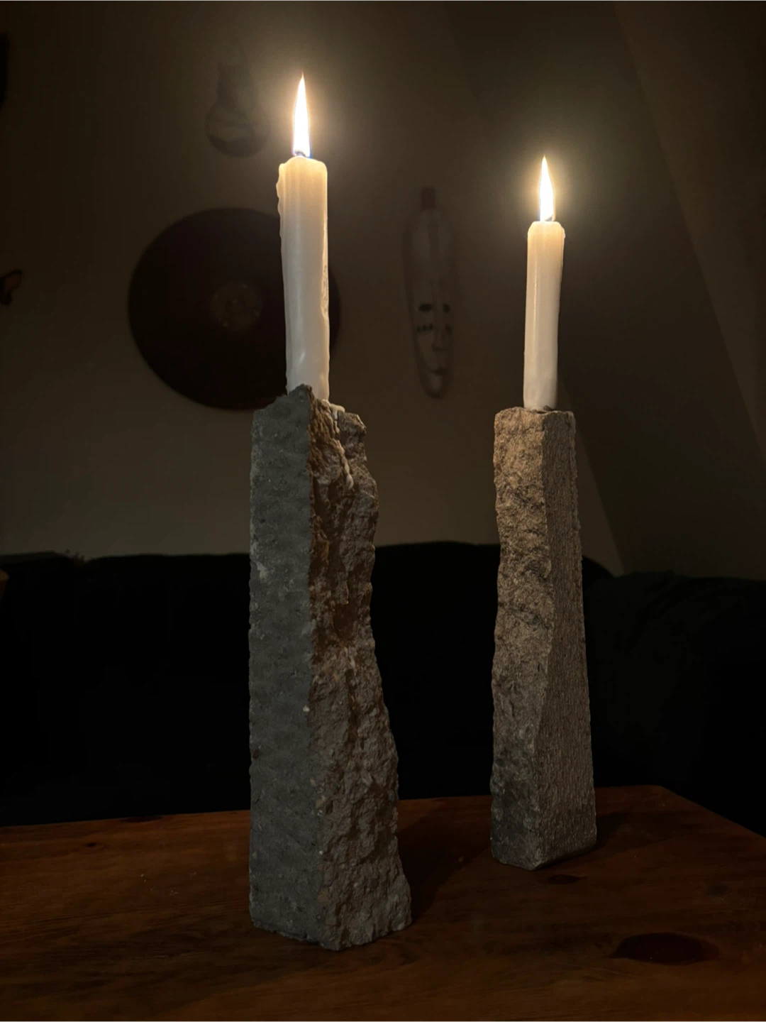 Brutalist Concrete Candle Holders