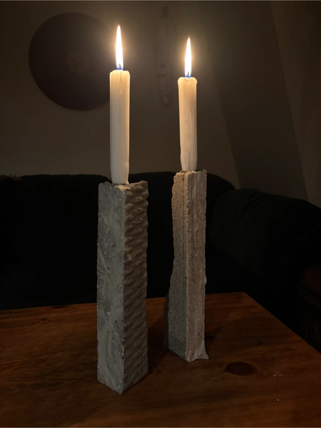 Brutalist Concrete Candle Holders - photo 2